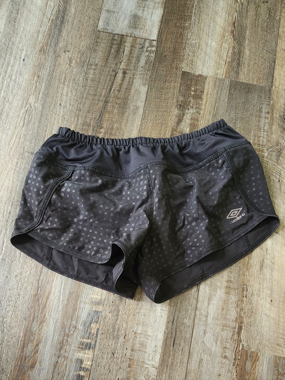 Umbro Women's Black Dot-Pattern Athletic Shorts